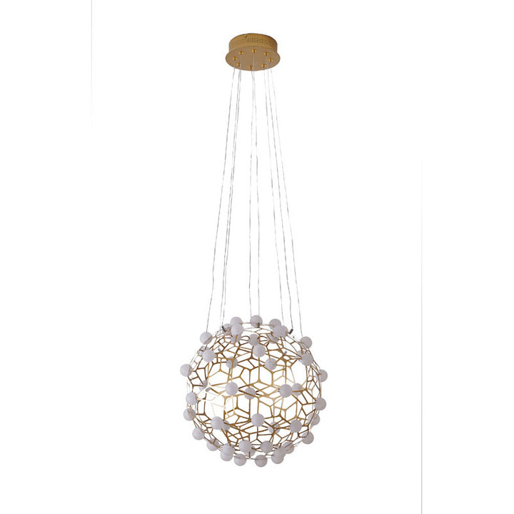 Honeycomb Orb LED Chandelier with Acrylic Diffusers by Bethel - view 2