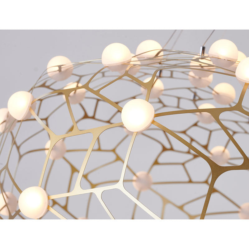 Honeycomb Orb LED Chandelier with Acrylic Diffusers by Bethel - view 3