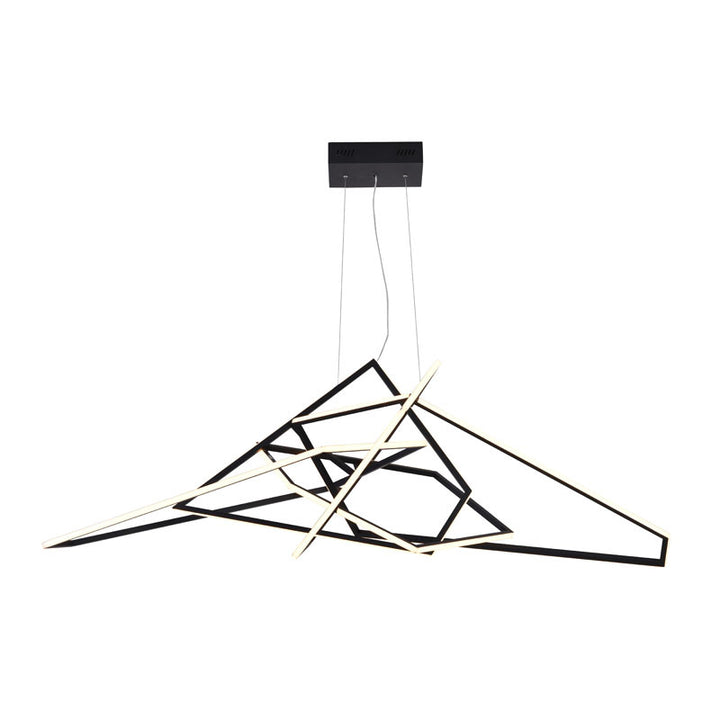 Stainless Steel LED Chandelier with Acrylic Diffusers in Black by Bethel