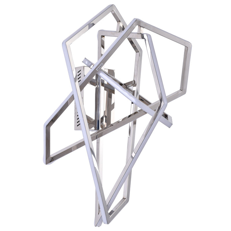 Stainless Steel Geometric LED Wall Sconce with Acrylic Diffuser by Bethel - view 2