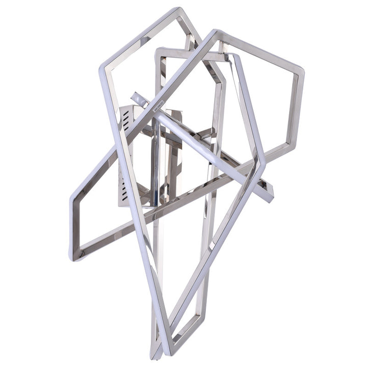 Stainless Steel Geometric LED Wall Sconce with Acrylic Diffuser by Bethel - view 2