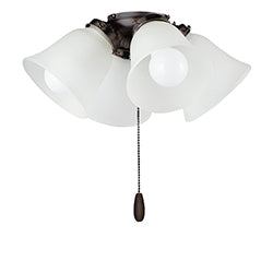 4-Light LED Ceiling Fan Light Kit w/Bulbs