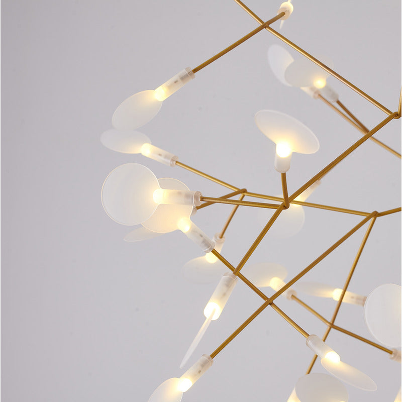 Frame LED Petal Chandelier with Frosted Acrylic Diffusers by Bethel - view 3