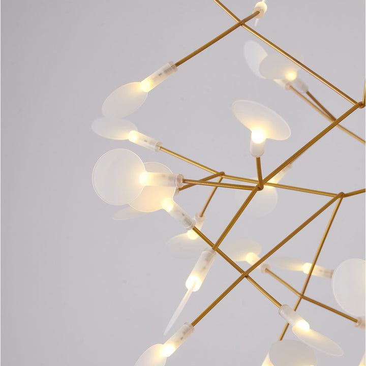 Frame LED Petal Chandelier with Frosted Acrylic Diffusers by Bethel - view 3