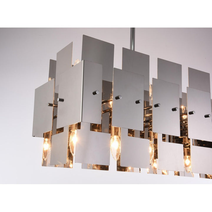 Plated Geometric Chandelier by Bethel - view 6