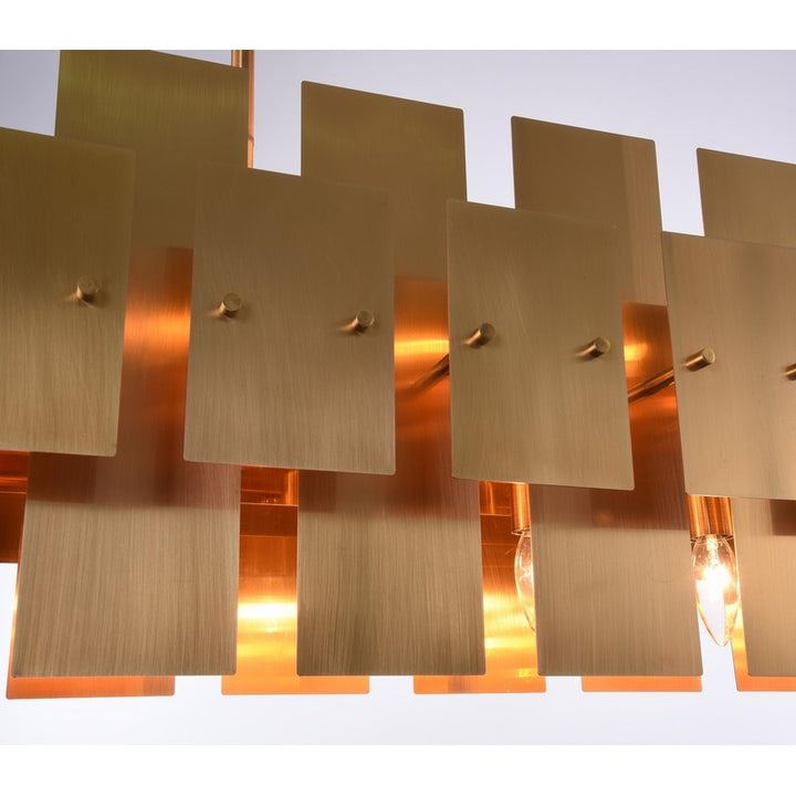 Plated Geometric Chandelier by Bethel - view 3