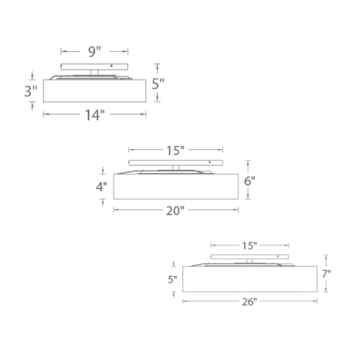 Manhattan Semi-Flush Mount 2700K by WAC Lighting - view 5