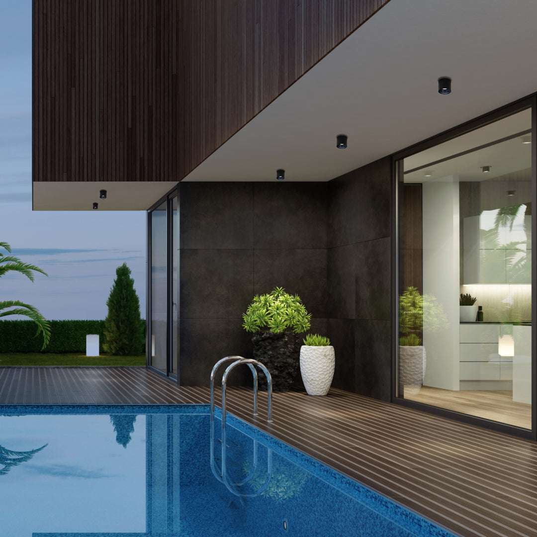 Downtown Round Outdoor Ceiling Mount
