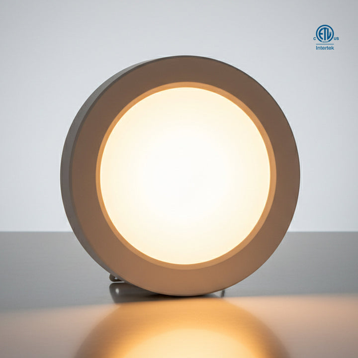 Super Slim LED Flush Mount 0-10V Dimming 5CCT - FM1-010V, 12", by Ortech