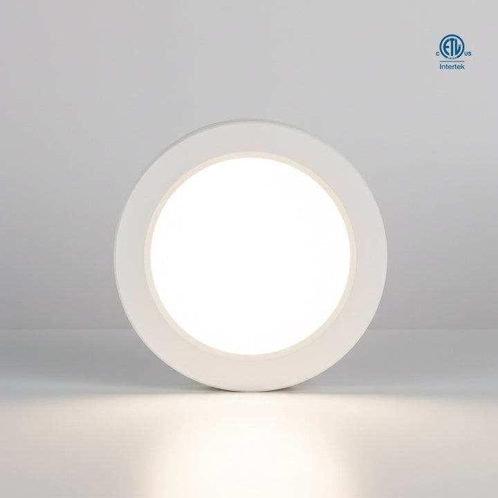 Super Slim LED Flush Mount 0-10V Dimming 5CCT - FM1-010V, 7", by Ortech