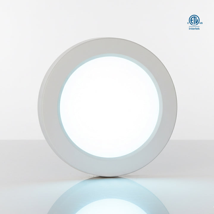 Super Slim LED Flush Mount 0-10V Dimming 5CCT - FM1-010V, 9", by Ortech