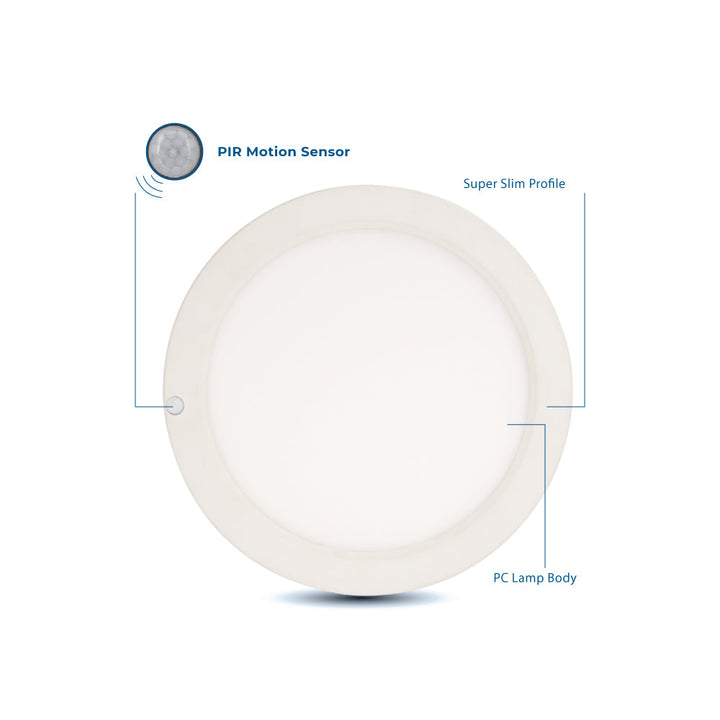 LED Flush Mount / Closet Light with Motion Sensor 5CCT - FM1-MS