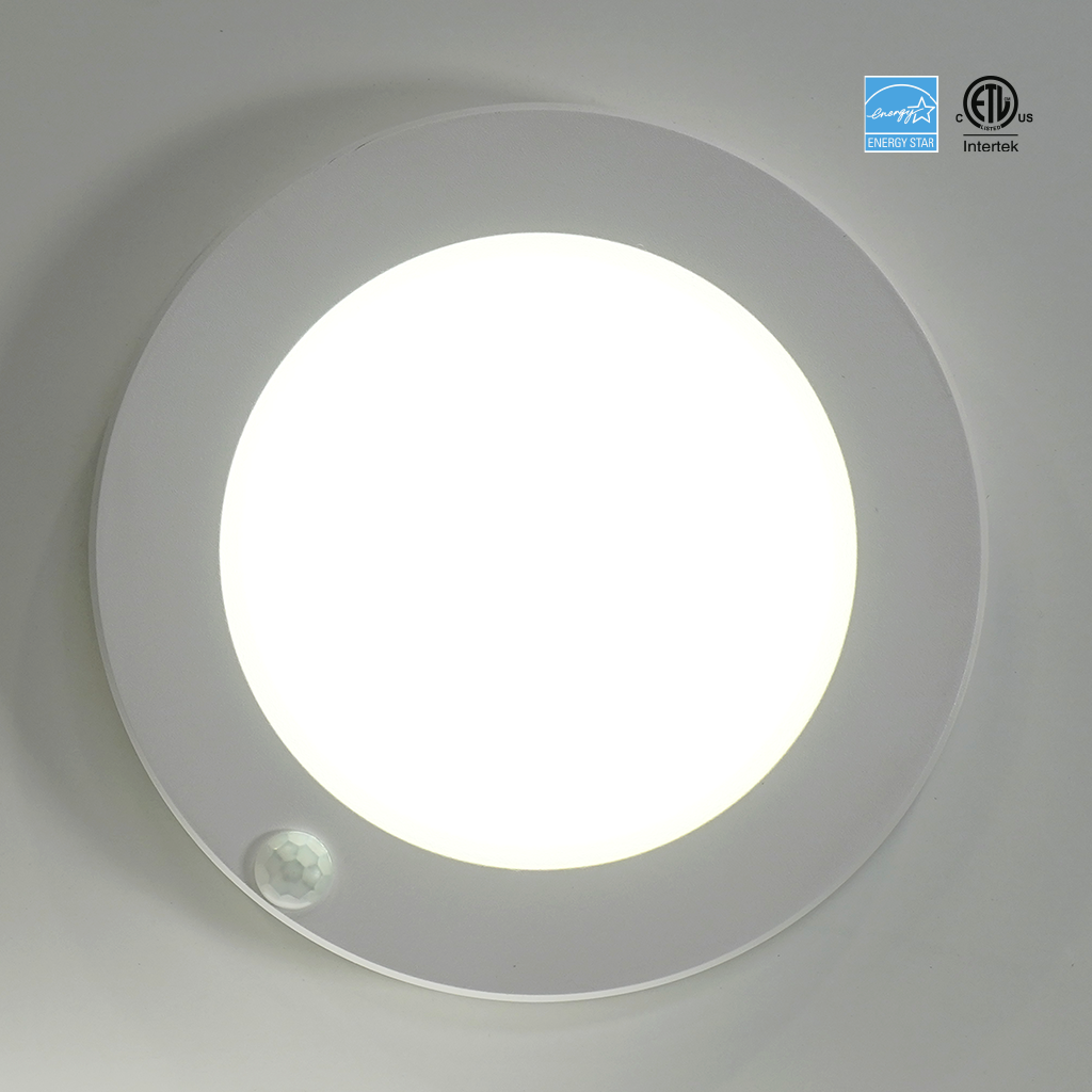 LED Flush Mount / Closet Light with Motion Sensor 5CCT - FM1-MS