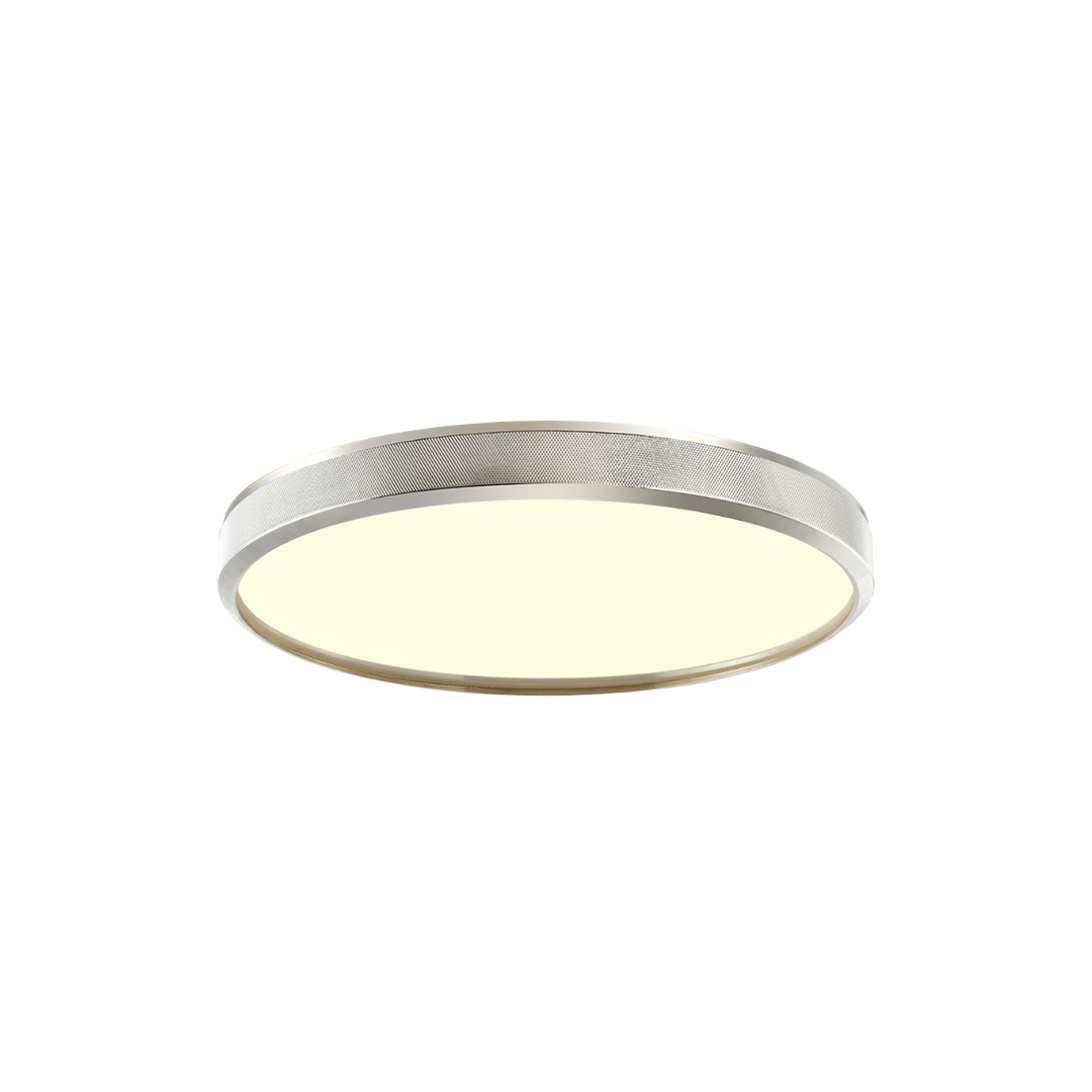 Zigrina Diamond Knurled Flush Mount in Polished Nickel by Zeev