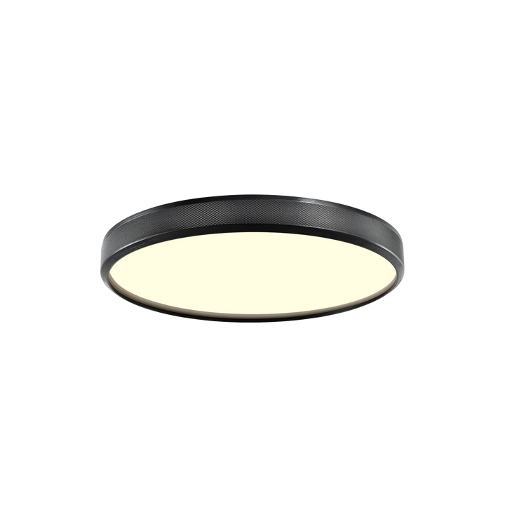 Zigrina Diamond Knurled Flush Mount in Satin Brushed Black by Zeev