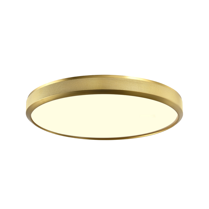 Zigrina Diamond Knurled Flush Mount in Aged Brass by Zeev