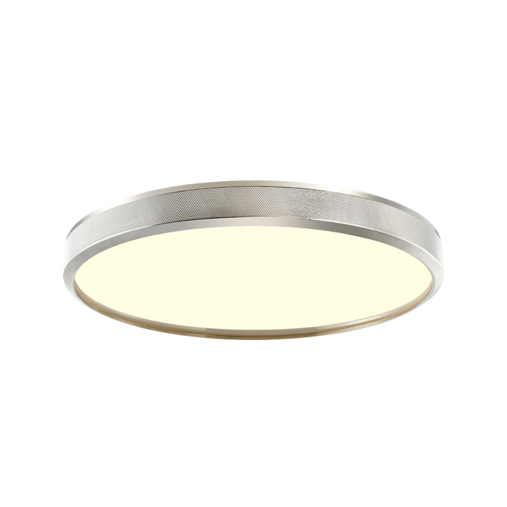 Zigrina Diamond Knurled Flush Mount in Polished Nickel by Zeev