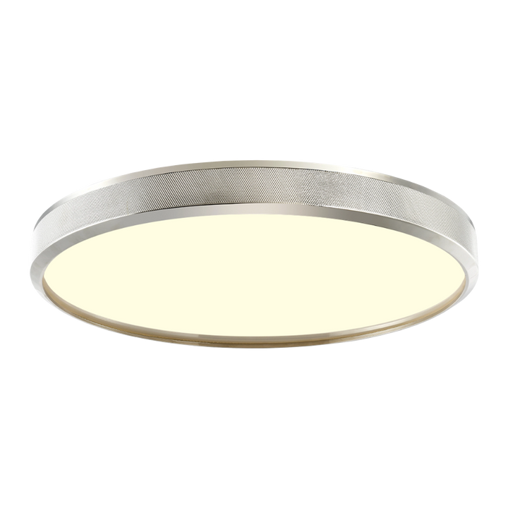Zigrina Diamond Knurled Flush Mount in Polished Nickel by Zeev