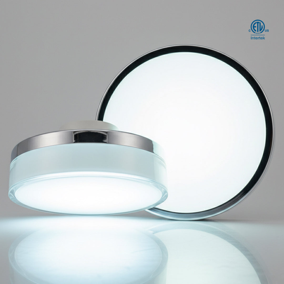 Wet Location LED Outdoor Flush Mount 5CCT - FM2-WET in Black by Ortech