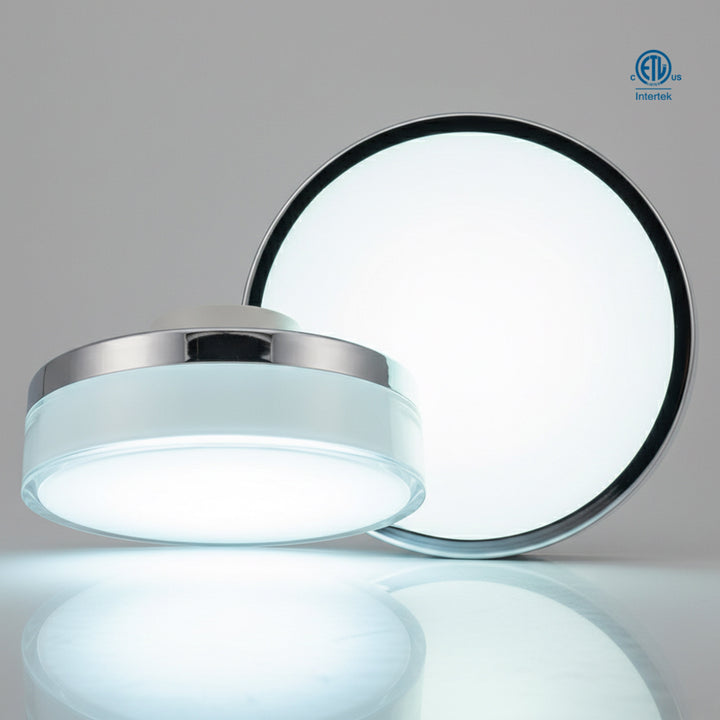 Wet Location LED Outdoor Flush Mount 5CCT - FM2-WET in Black by Ortech