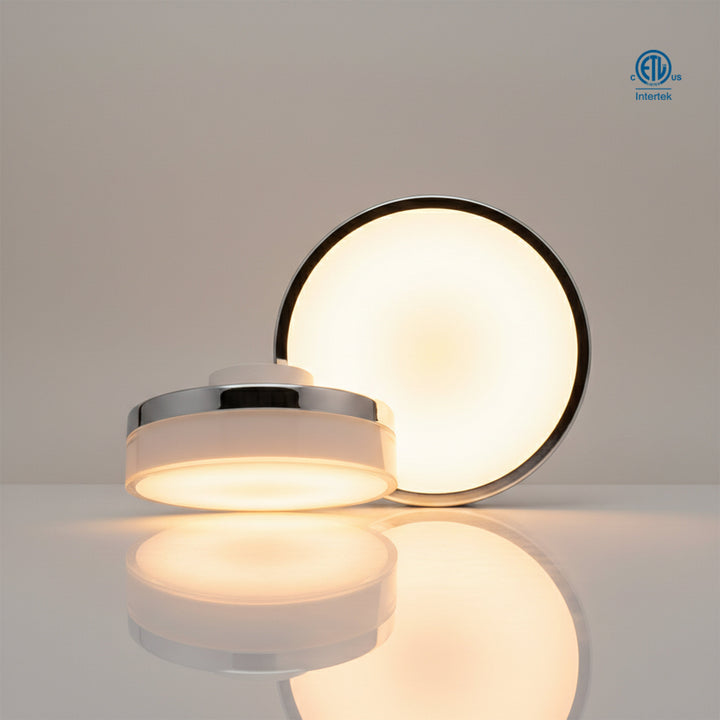 Wet Location LED Outdoor Flush Mount 5CCT - FM2-WET in Black by Ortech