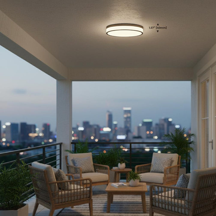 Wet Location LED Outdoor Flush Mount 5CCT - FM2-WET by Ortech - view 8