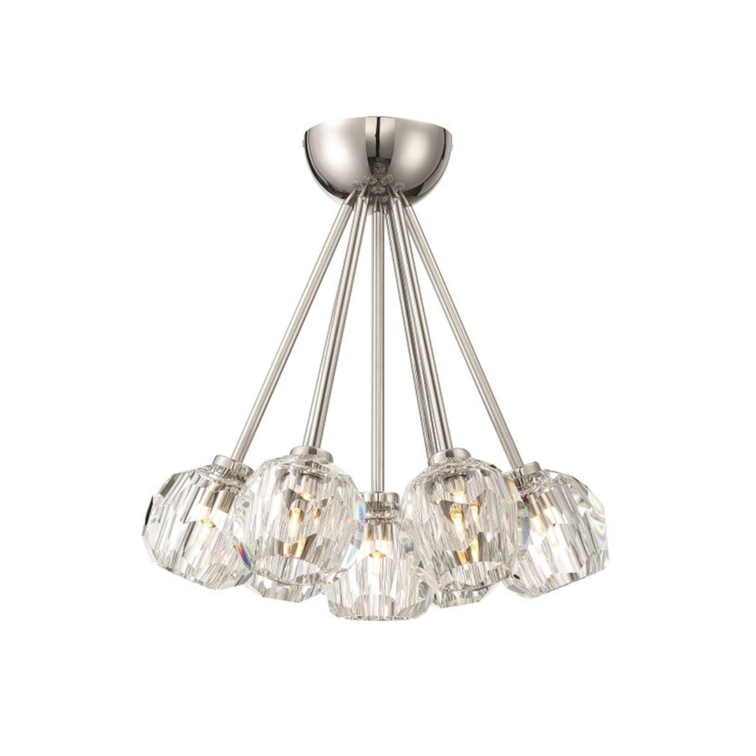 Parisian Crystal Cluster Semi-Flush in Polished Nickel by Zeev
