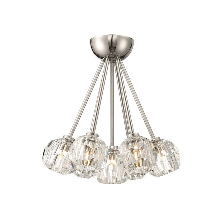 Parisian Crystal Cluster Semi-Flush in Polished Nickel by Zeev