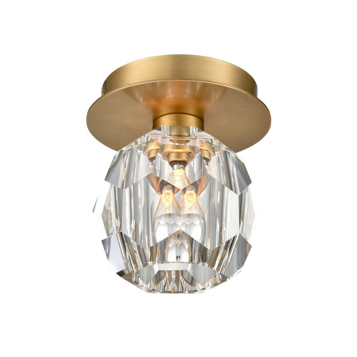 Parisian Crystal Cluster Semi-Flush in Aged Brass by Zeev