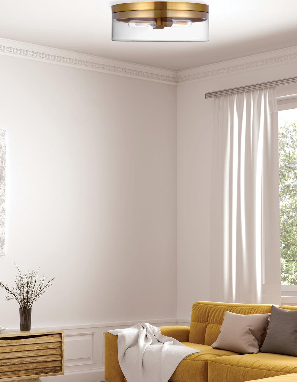 Fiona 2 Light Flush Mount by Dainolite - view 2
