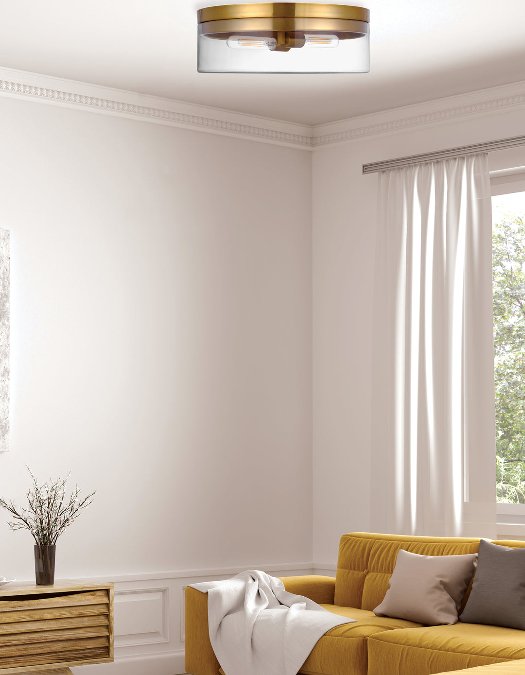 Fiona 2 Light Flush Mount by Dainolite - view 2