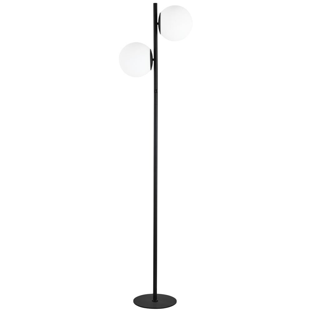 Folgar 2 Light Incandescent Floor Lamp in Black by Dainolite