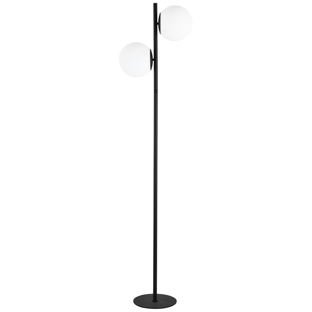 Folgar 2 Light Incandescent Floor Lamp in Black by Dainolite