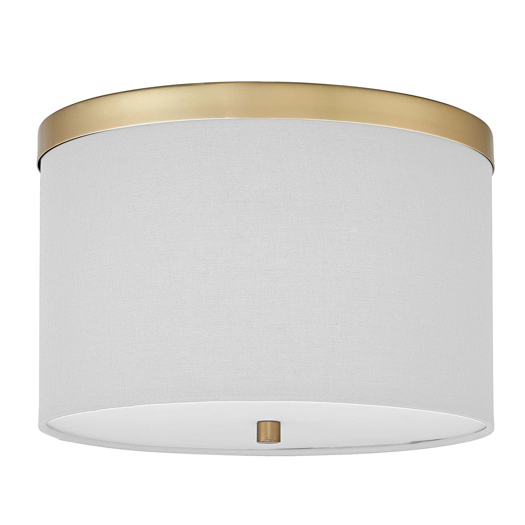 Frederica 2 Light Flush Mount in Aged Brass by Dainolite