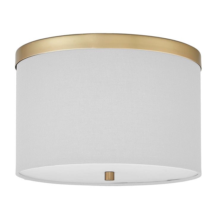 Frederica 2 Light Flush Mount in Aged Brass by Dainolite