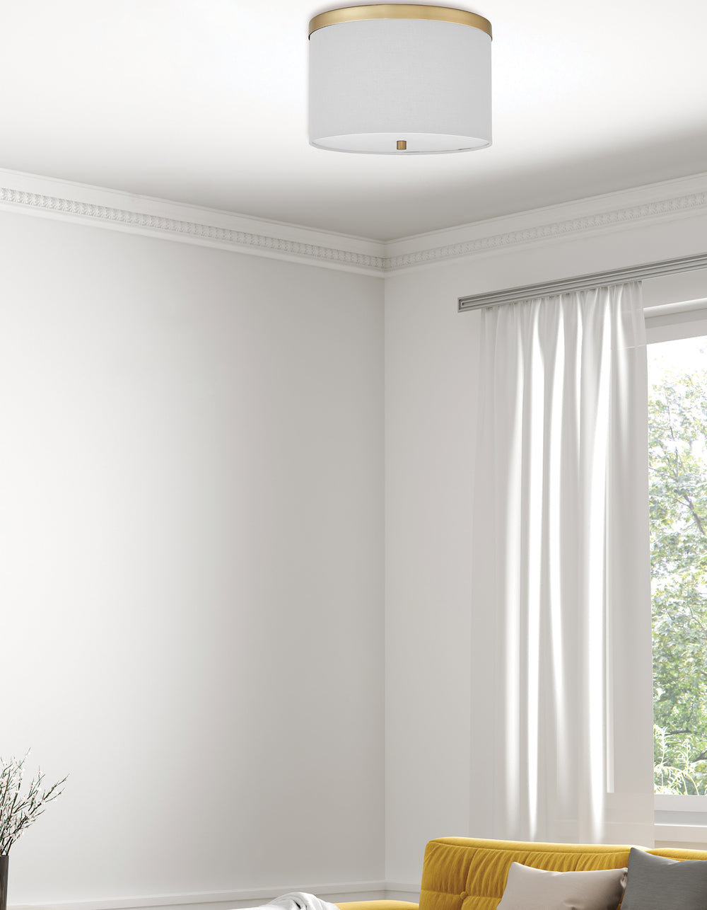 Frederica 2 Light Flush Mount by Dainolite - view 2