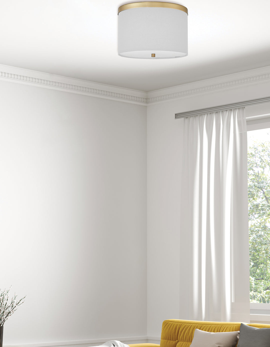 Frederica 2 Light Flush Mount by Dainolite - view 2