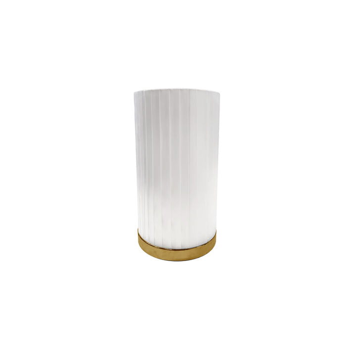 Frankie 1 Light Table Lamp in Aged Brass by Dainolite
