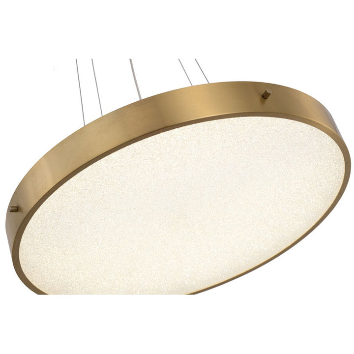Frame LED Chandelier with Clear Acrylic Beaded Diffuser by Bethel - view 3