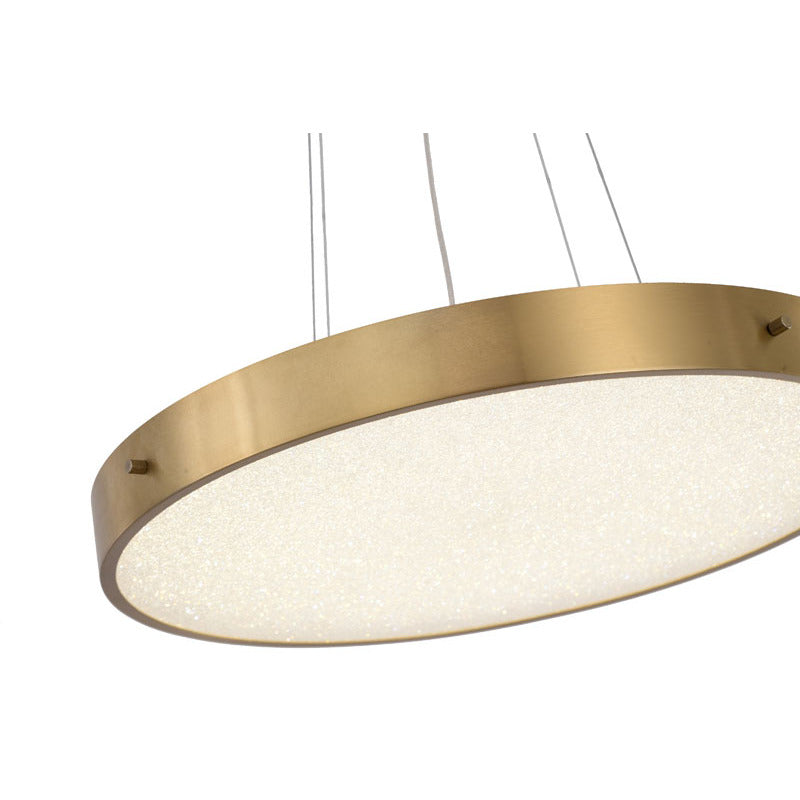 Frame LED Chandelier with Clear Acrylic Beaded Diffuser by Bethel - view 4