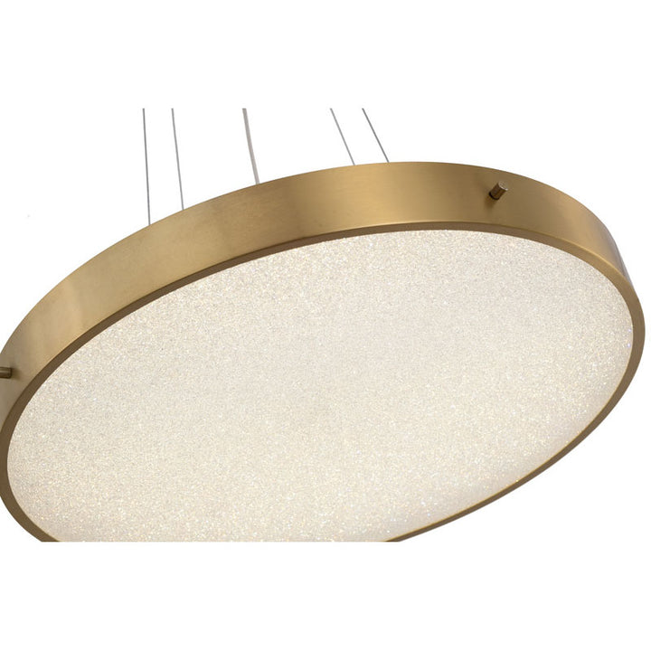 Frame LED Chandelier with Clear Acrylic Beaded Diffuser by Bethel - view 5