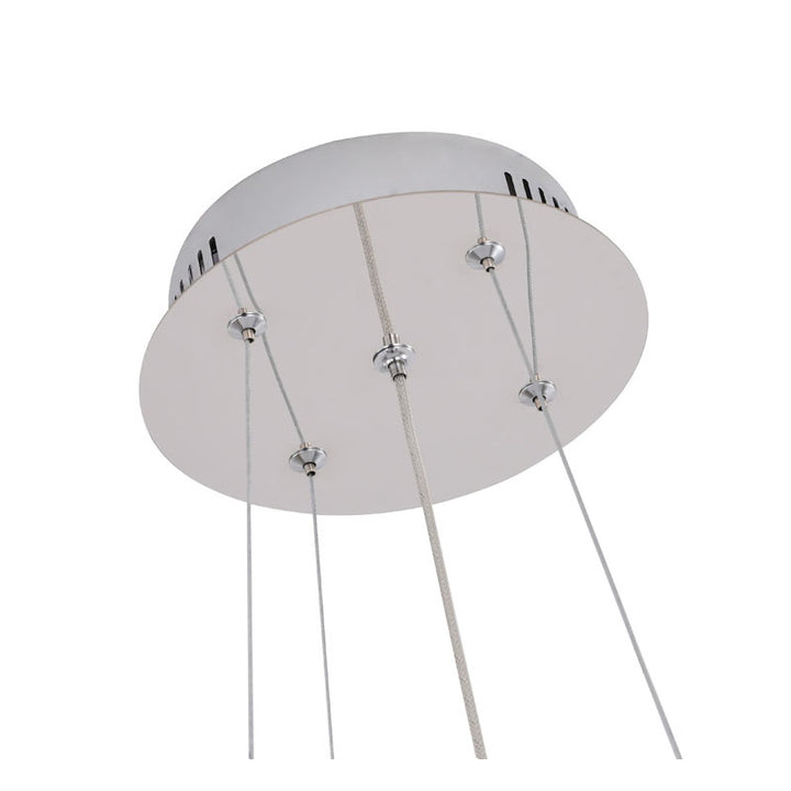 Frame LED Chandelier with Clear Acrylic Beaded Diffuser by Bethel - view 14