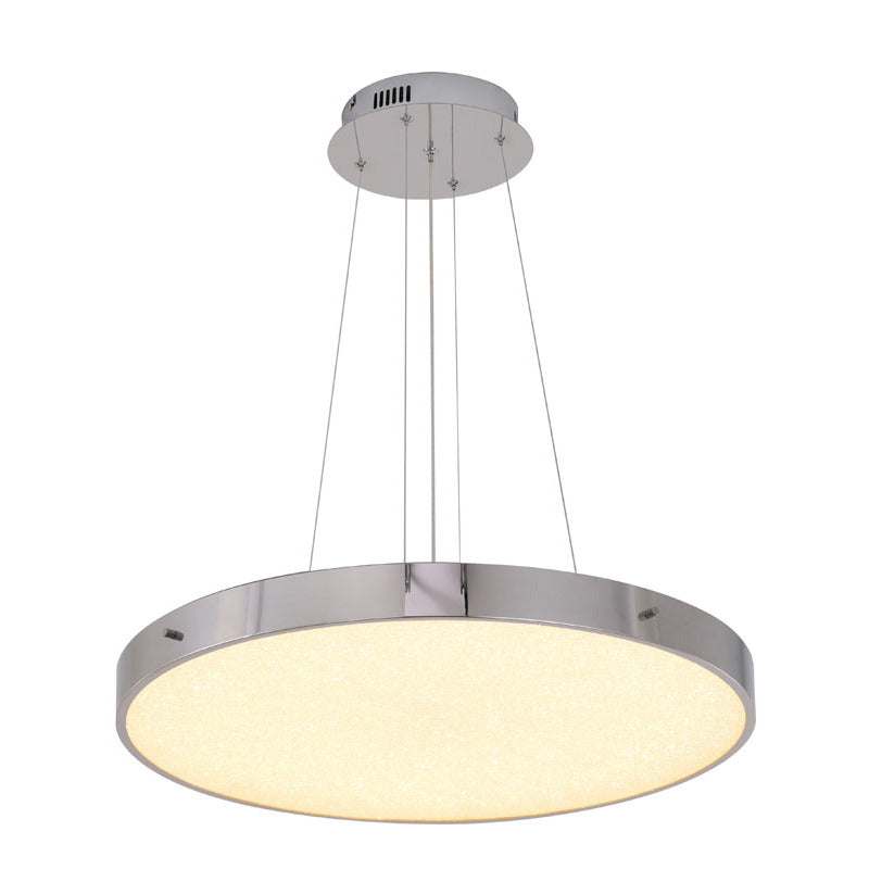 Frame LED Chandelier with Clear Acrylic Beaded Diffuser in Chrome by Bethel