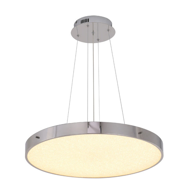 Frame LED Chandelier with Clear Acrylic Beaded Diffuser in Chrome by Bethel