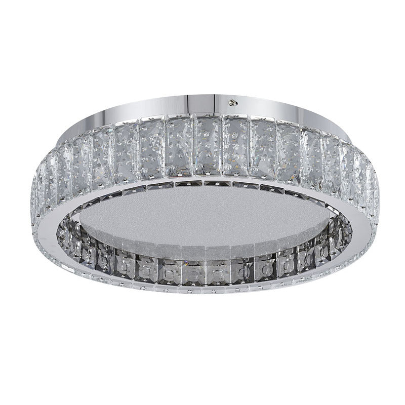 Stainless Steel Flush Mount with Clear and Crystals by Bethel - view 2