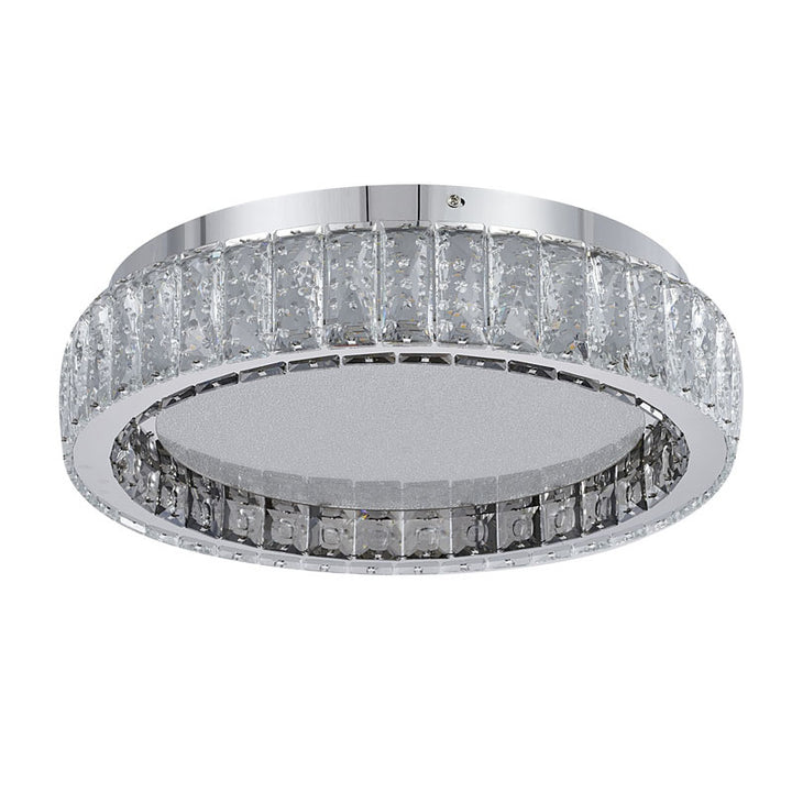 Stainless Steel Flush Mount with Clear and Crystals by Bethel - view 2