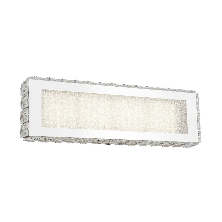 Clear Crystal Wall Sconce with Beaded Frame and Hardware, 3.5", by Bethel