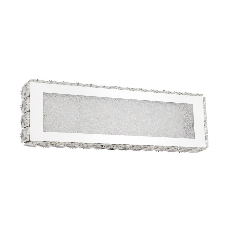 Clear Crystal Wall Sconce with Beaded Frame and Hardware by Bethel - view 2