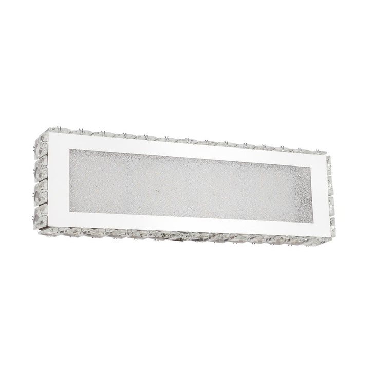 Clear Crystal Wall Sconce with Beaded Frame and Hardware by Bethel - view 2