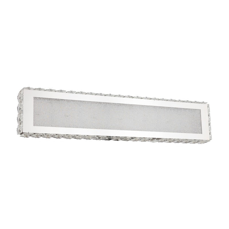 Clear Crystal Wall Sconce with Beaded Frame and Hardware by Bethel - view 7